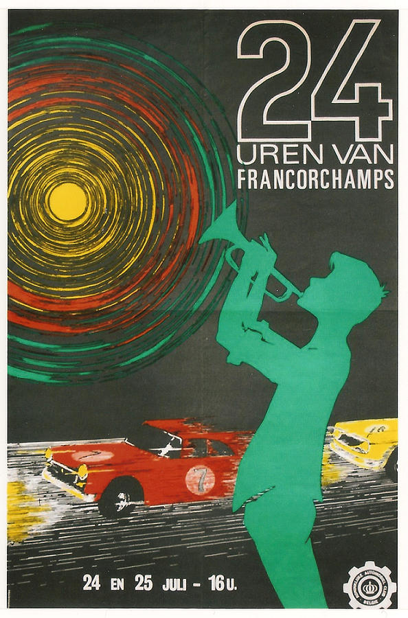 Vintage Digital Art - 24 Hours of Spa - Francorchamps by Georgia Clare