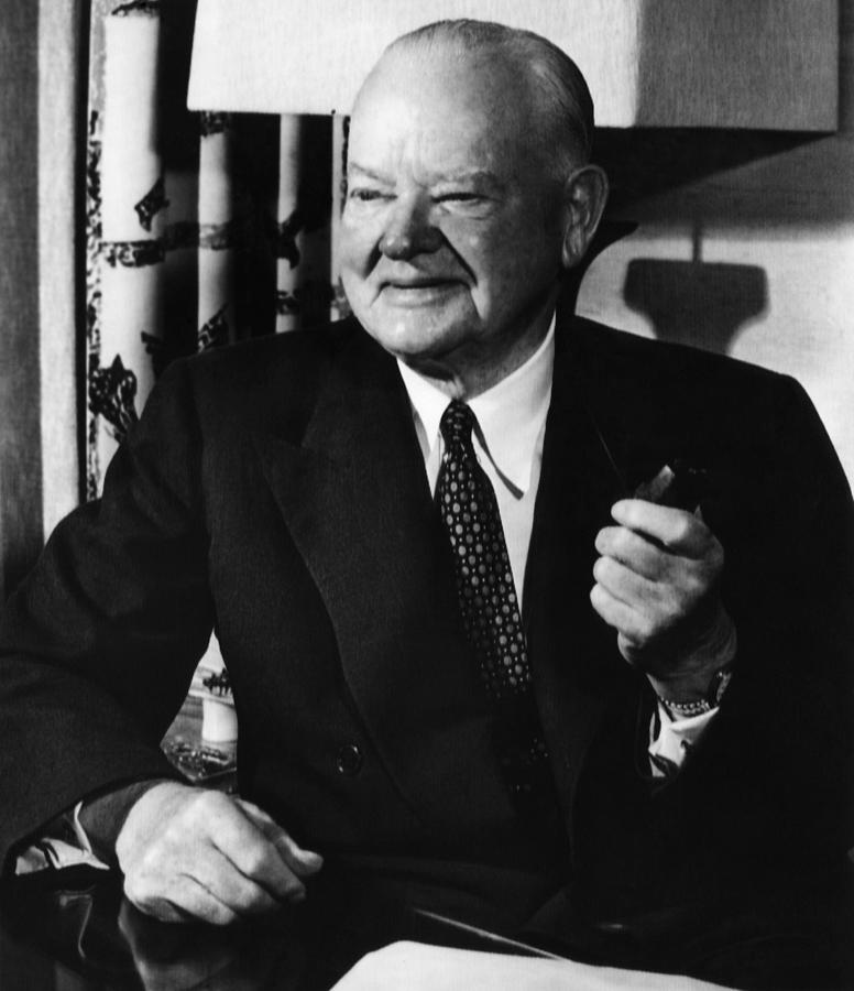 Former President Herbert Hoover Photograph by Everett