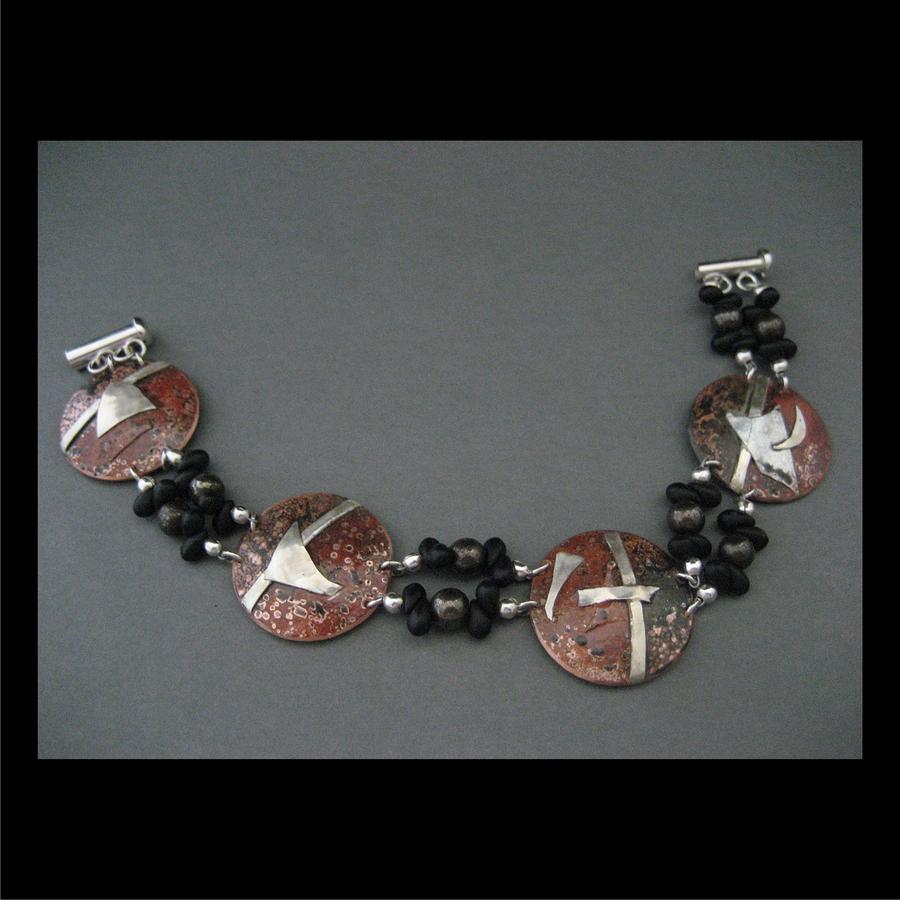 266 Copper Fused With Silver Jewelry by Brenda Berdnik
