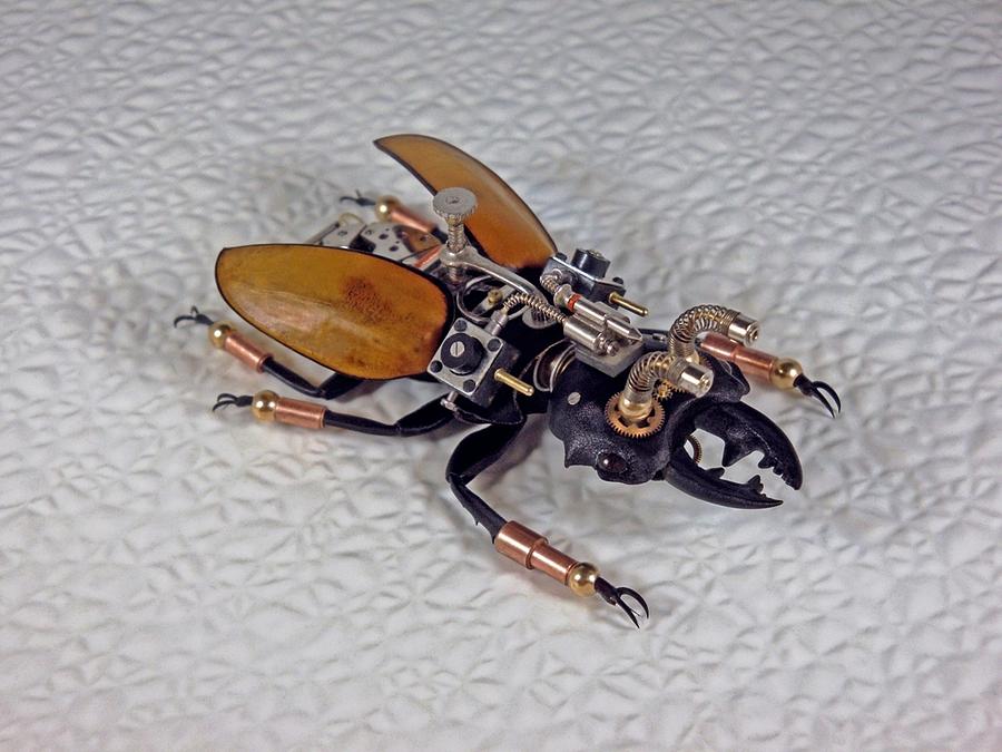 Steampunk Sculpture - Steampunk Clockpunk Mechanical Bugs #28 by Dmitriy Khristenko
