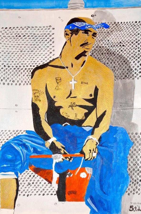 Tupac Painting - 2pac by Estelle BRETON-MAYA