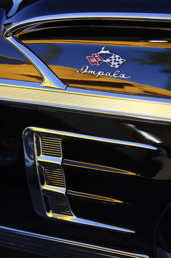 1958 Chevrolet Impala Emblem #3 Photograph by Jill Reger