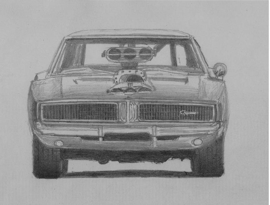 Dodge charger 1969 рисунок