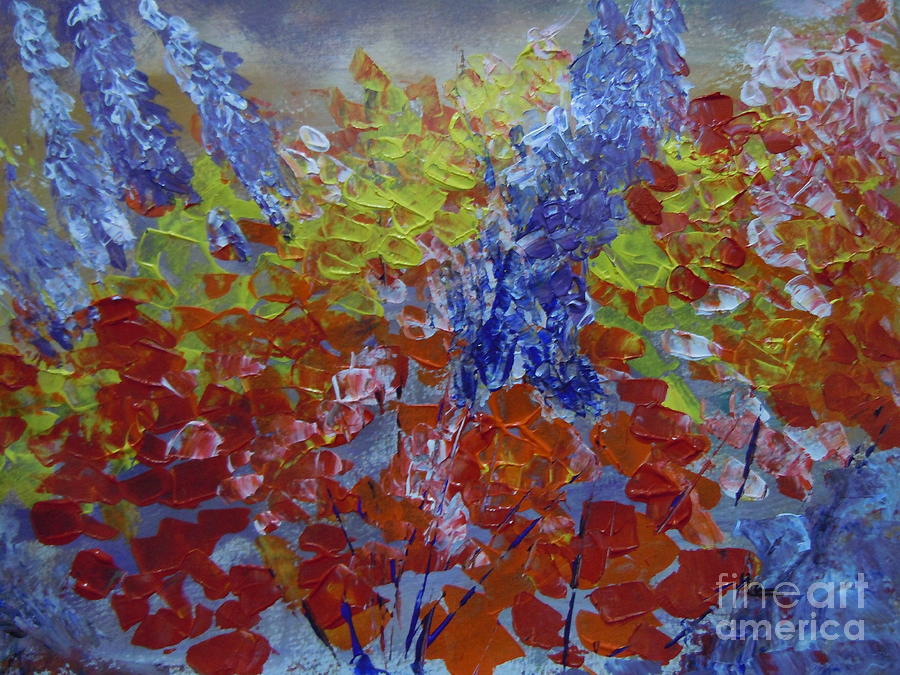 Abstract Painting - Abstract Flowers #3 by Lam Lam