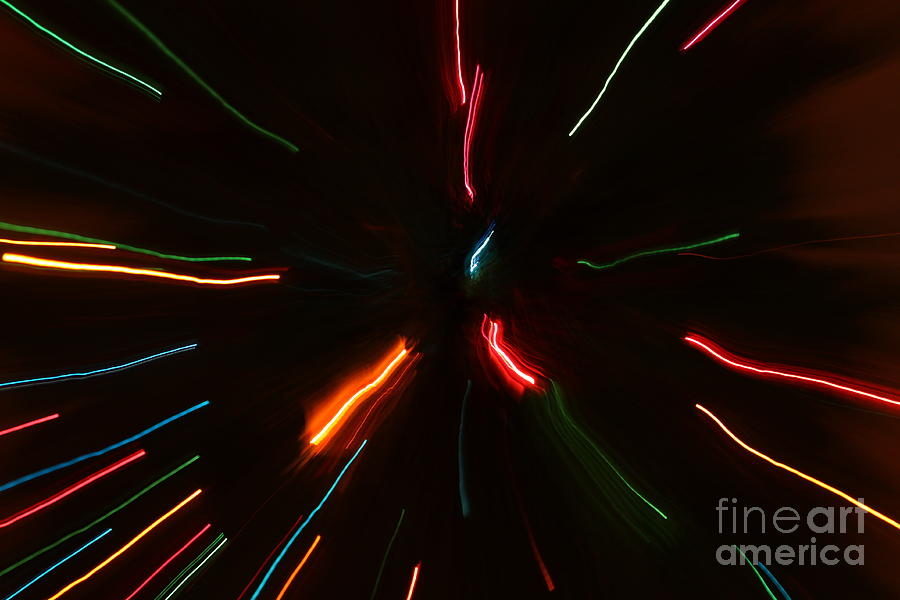 Abstract Photograph - Abstract Motion Lights #3 by Henrik Lehnerer