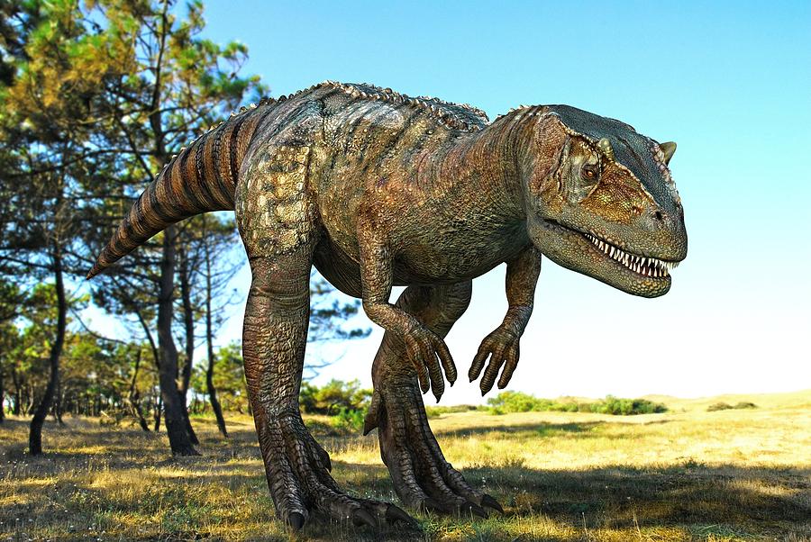 Allosaurus Dinosaur Artwork Photograph By Roger Harris 