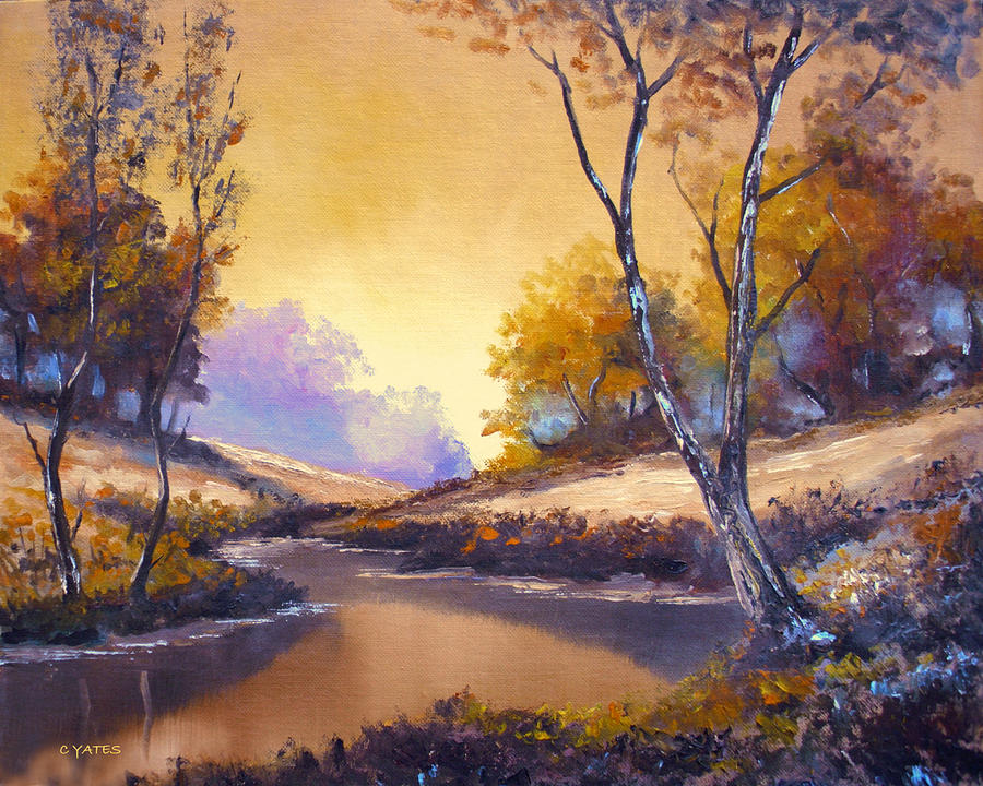 Autumn Sunset #3 Painting by Charles Yates - Fine Art America