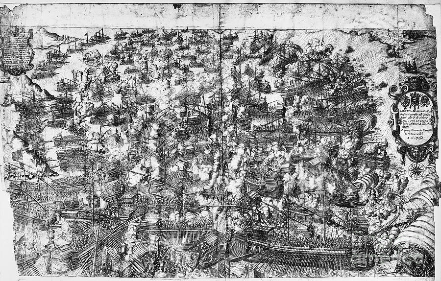 Turkey Photograph - Battle Of Lepanto, 1571 #3 by Granger