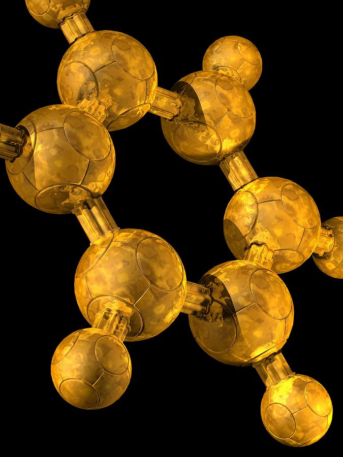 Benzene, Molecular Model #3 Digital Art by Laguna Design
