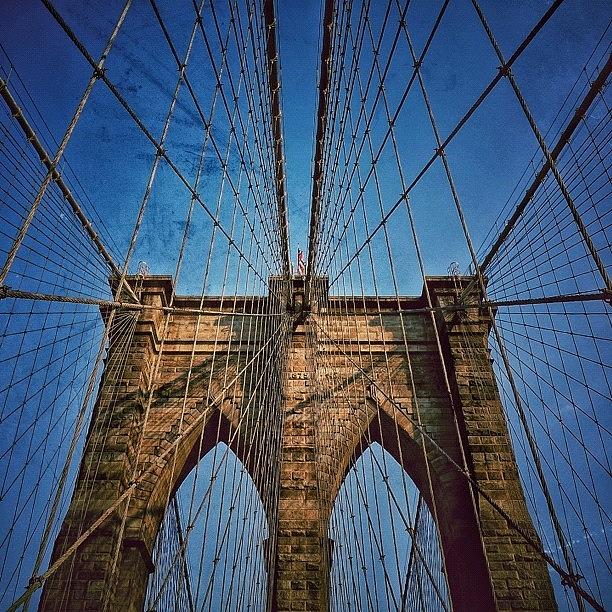 Architecture Photograph - Brooklyn Bridge - New York #3 by Joel Lopez