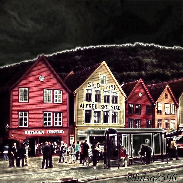 Cool Photograph - Bryggen #3 by Luisa Azzolini