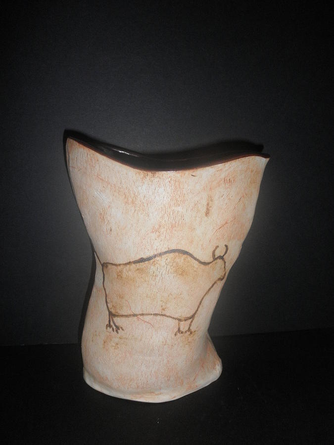 Buffalo Ceramic Art - Buffalo Eddie  #3 by Caprice Scott