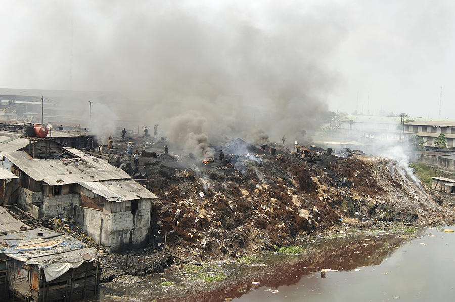 Burning Rubbish, Nigeria #3 Photograph by Johnny Greig