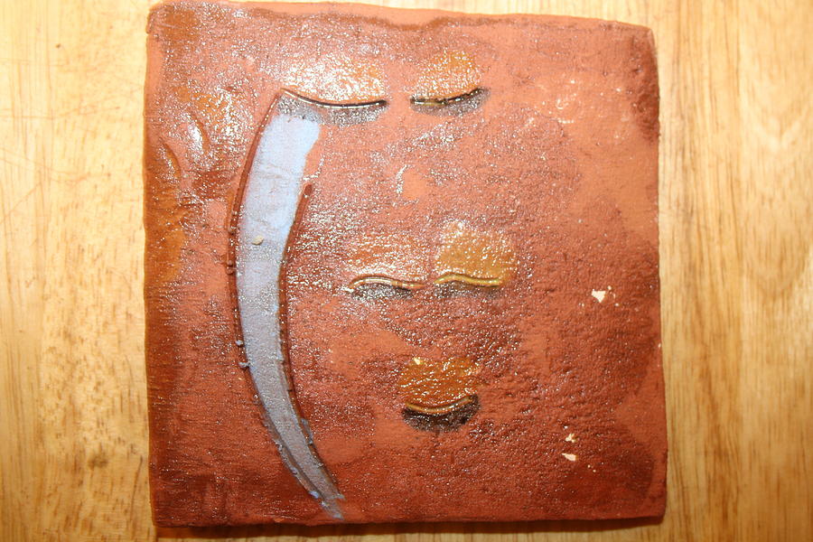 Care - tile #3 Ceramic Art by Gloria Ssali