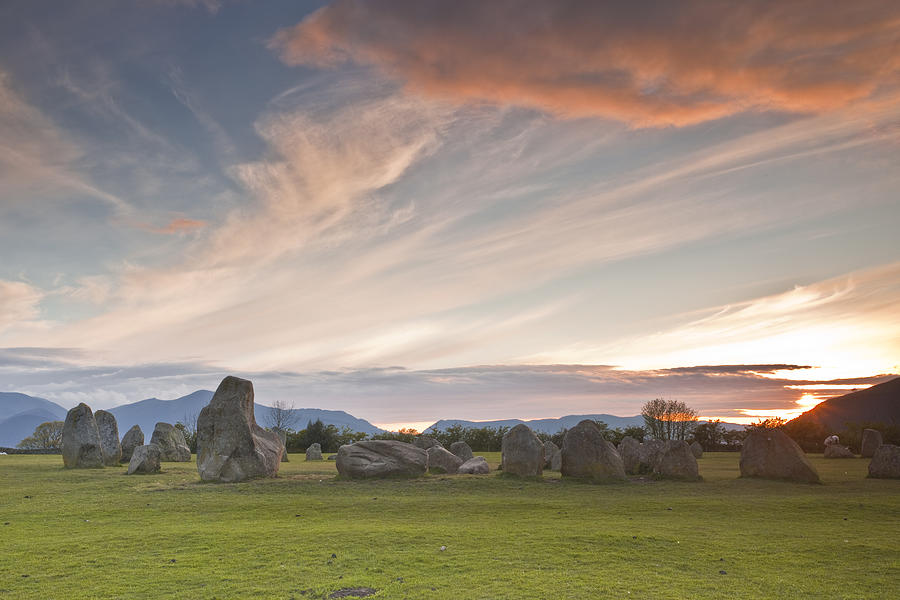 Castlerigg Stone Circle In The Lake District #3 Photograph by Julian Elliott Ethereal Light