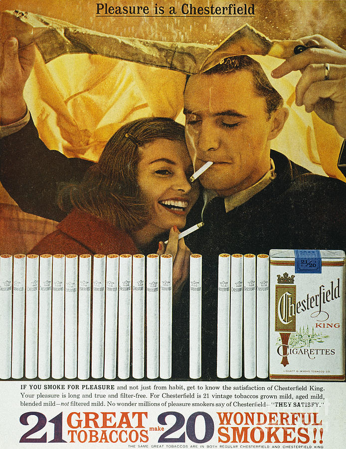 Chesterfield Cigarette Ad #5 Drawing by Granger