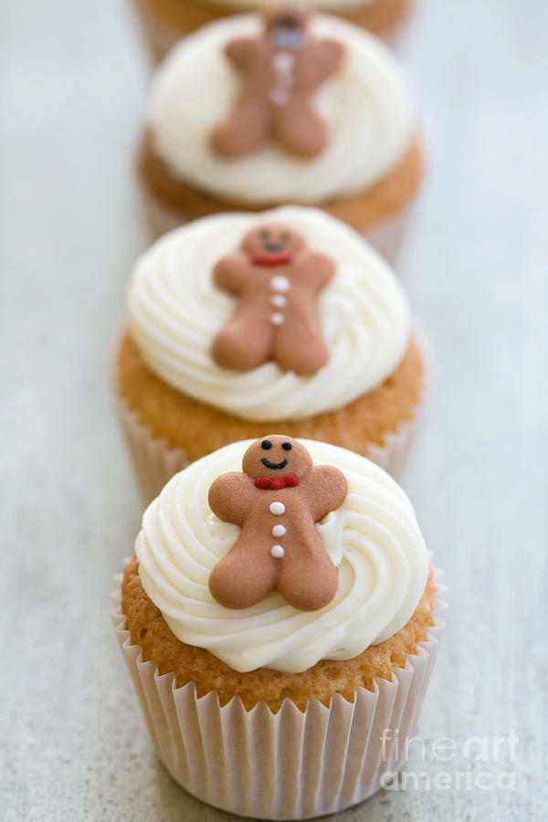 Cake Photograph - Christmas cupcakes #3 by Ruth Black
