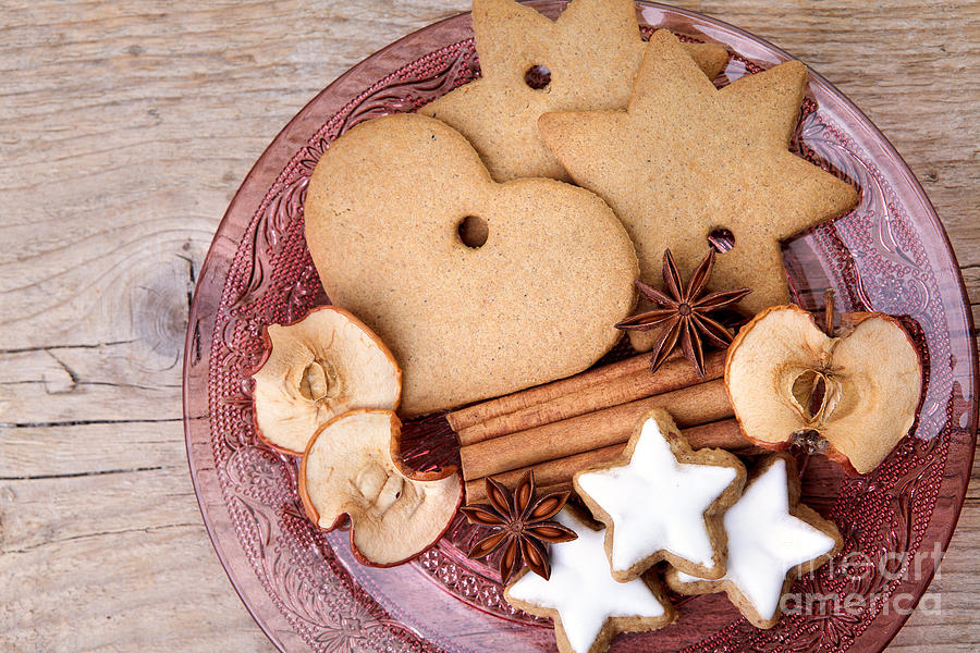 Bread Photograph - Christmas Gingerbread #3 by Nailia Schwarz
