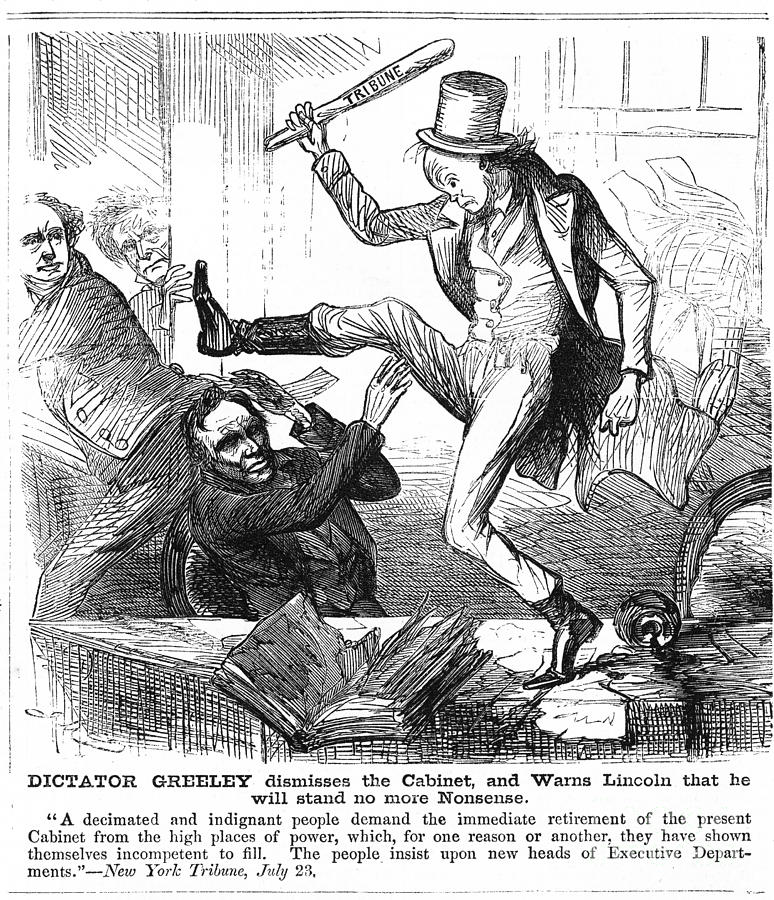 1861 Photograph - Civil War Cartoon, 1861 #3 by Granger