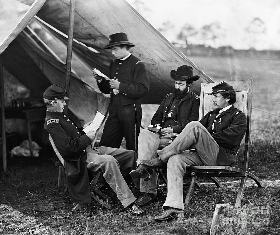 Civil War: Union Officers Photograph by Granger