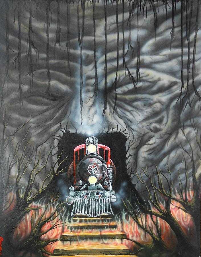 Train Painting - Crazy Train by Matthew Odegard