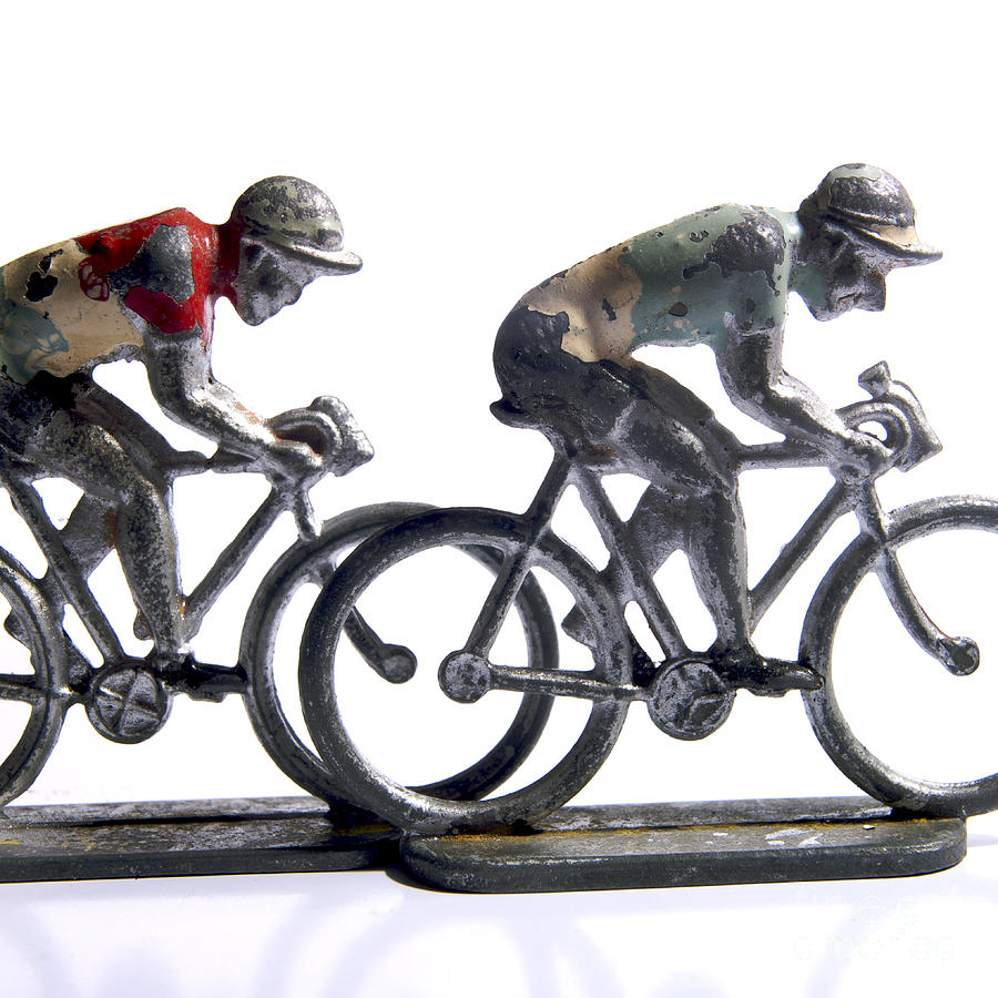 Toy Photograph - Cyclists #3 by Bernard Jaubert