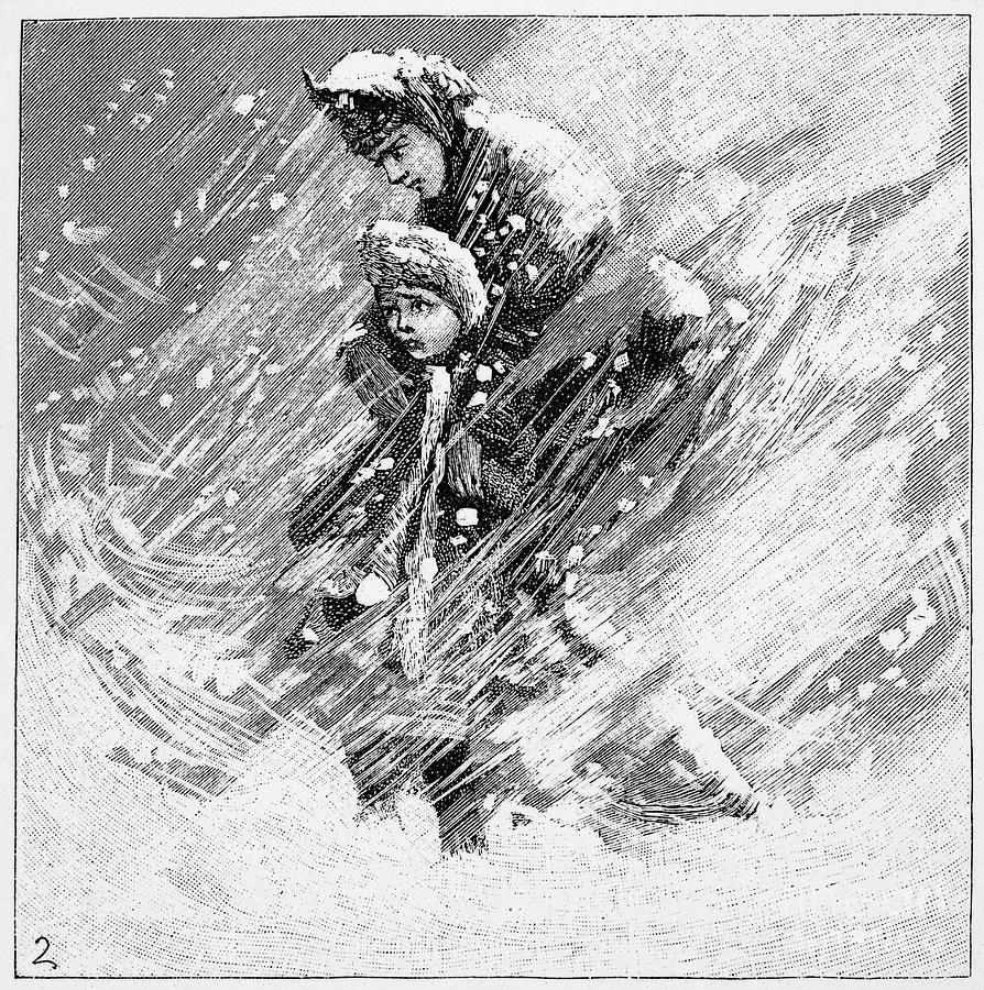 Dakota Blizzard, 1888 Photograph by Granger