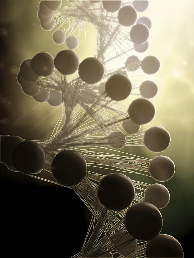 Dna Molecule, Artwork #3 Digital Art by Andrzej Wojcicki