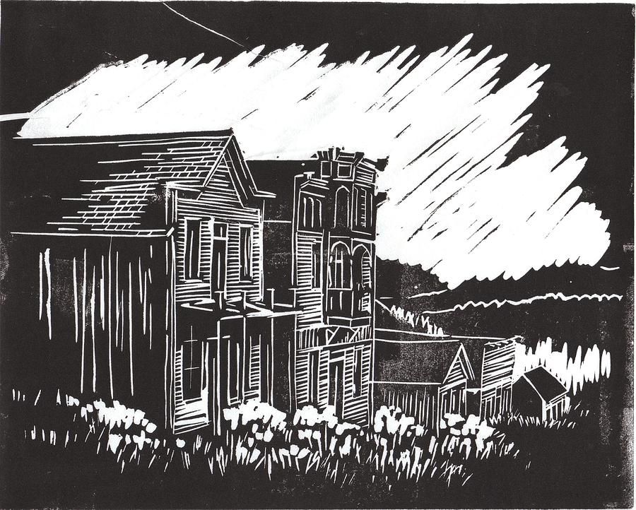 Elkhorn Ghost Town Montana #3 Drawing by Kevin Heaney