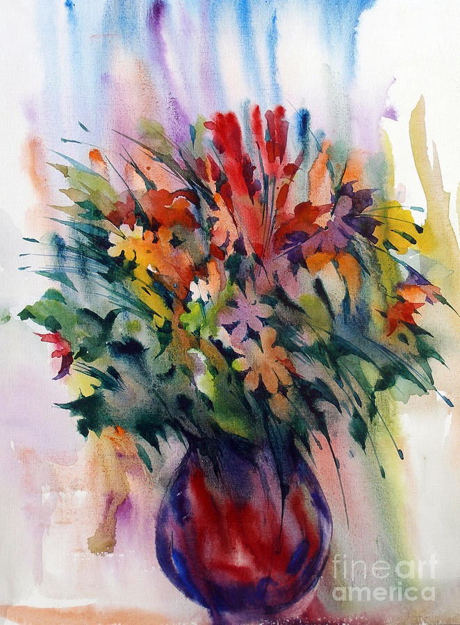 Flower Painting - Flowers #5 by Natalia Eremeyeva Duarte
