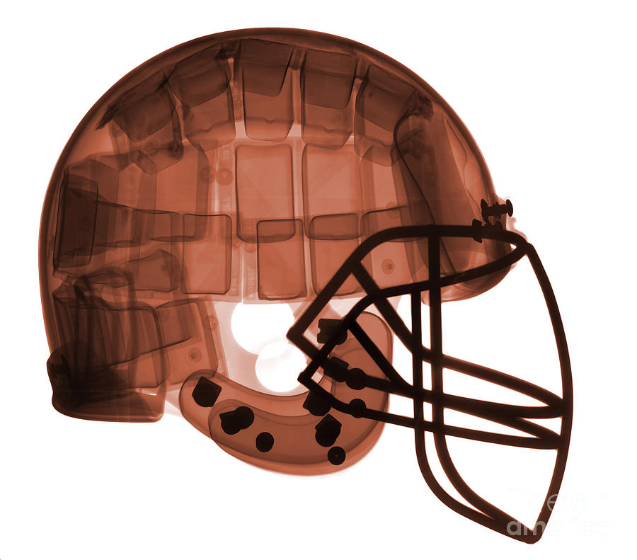 Football Helmet, X-ray #3 Photograph by Ted Kinsman