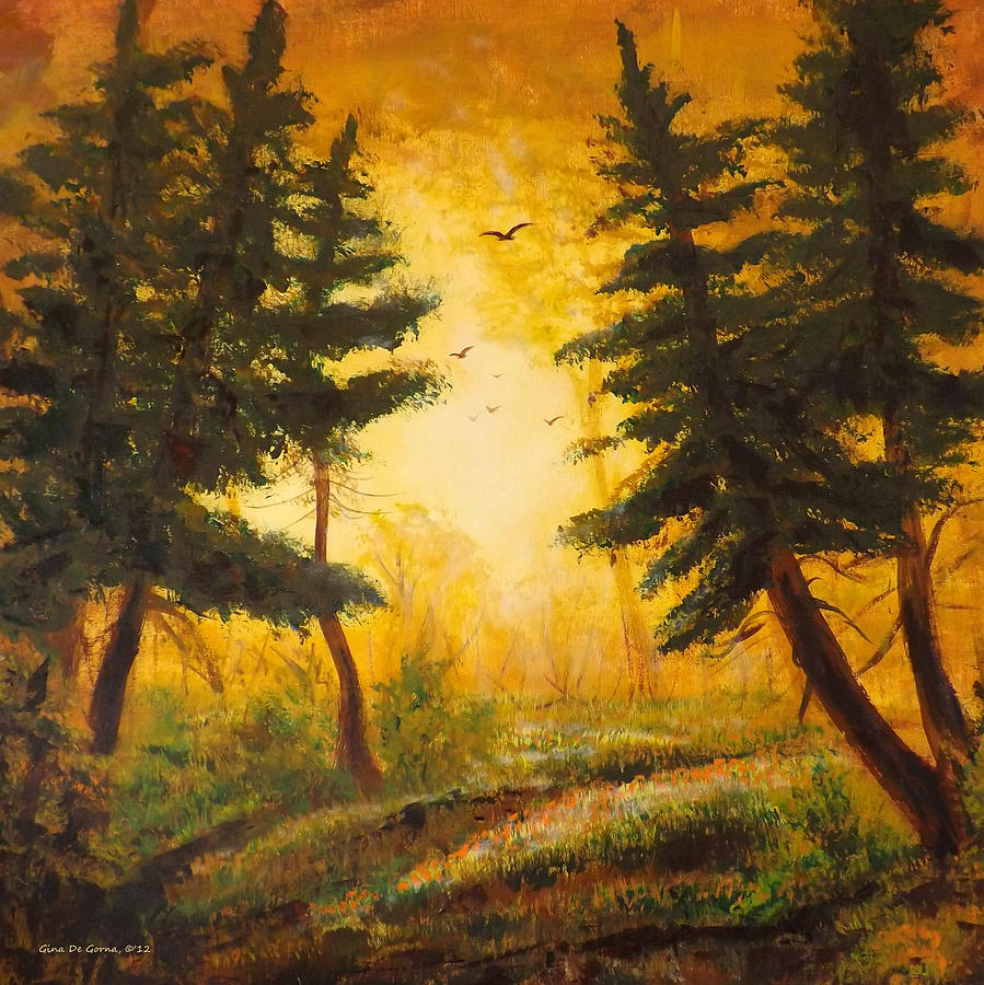 Forest #3 Painting by Gina De Gorna