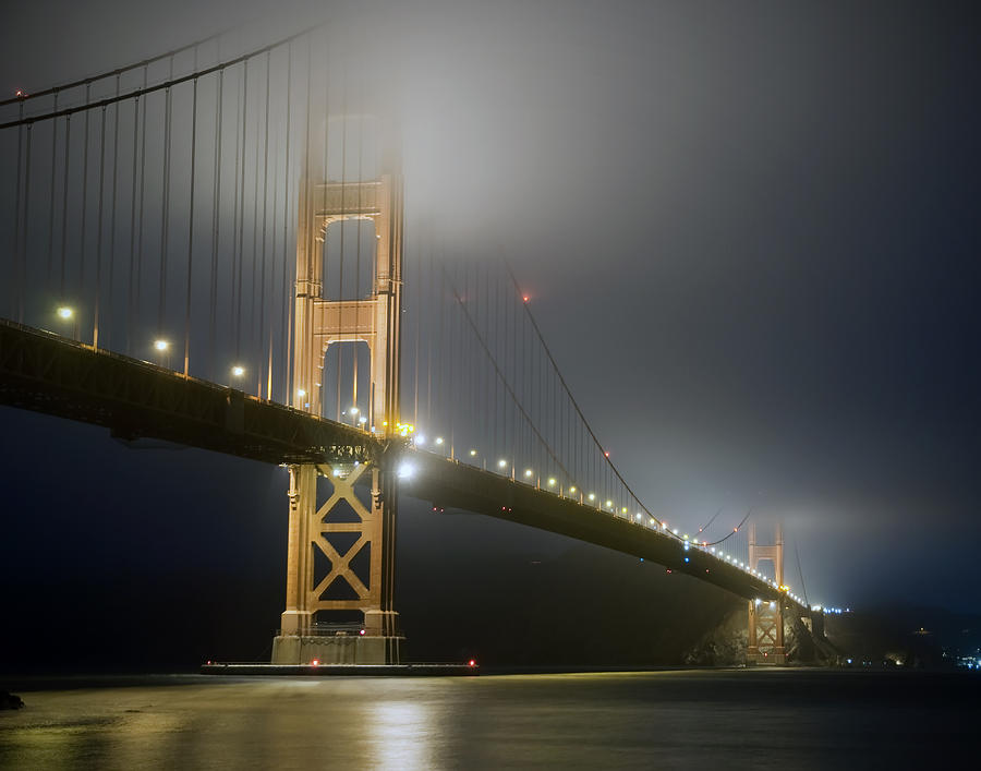 Golden Gate Bridge at Night #3 Photograph by Mike Irwin
