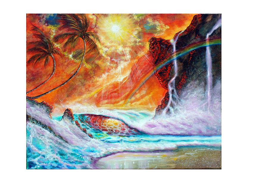 Hawaii Sunset #2 Painting by Leland Castro
