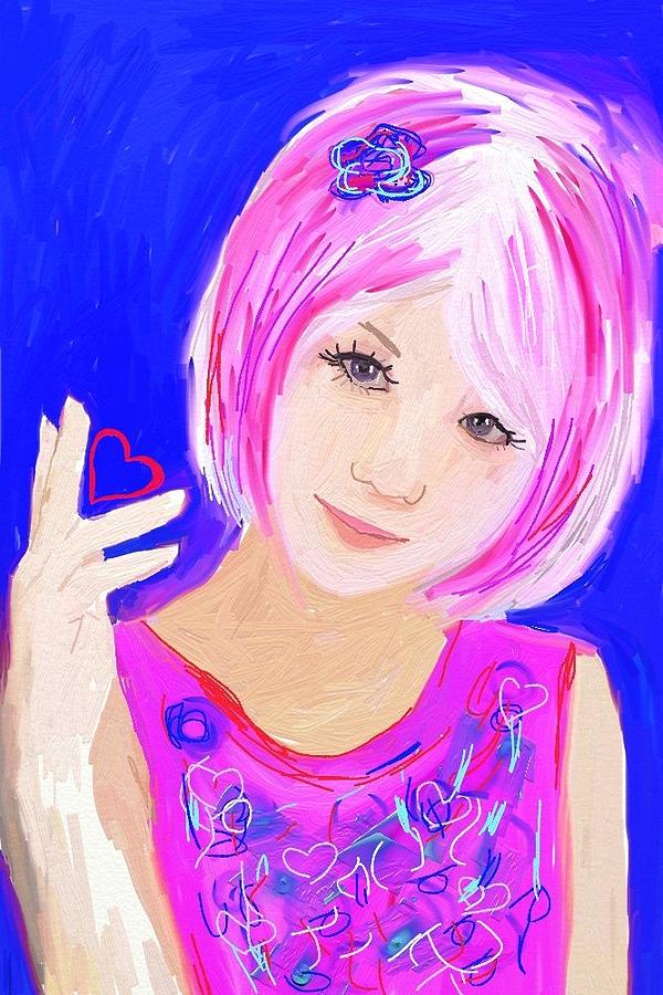 Fantasy Painting - Japanese girl #3 by Bogdan Floridana Oana
