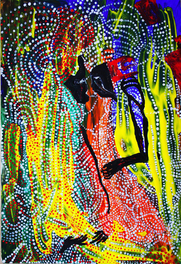 Jesus and Mary #3 Painting by Gloria Ssali