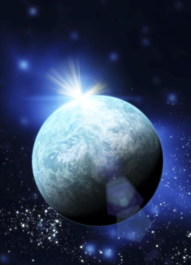 Kepler-20f Exoplanet, Artwork #3 Digital Art by Victor Habbick Visions