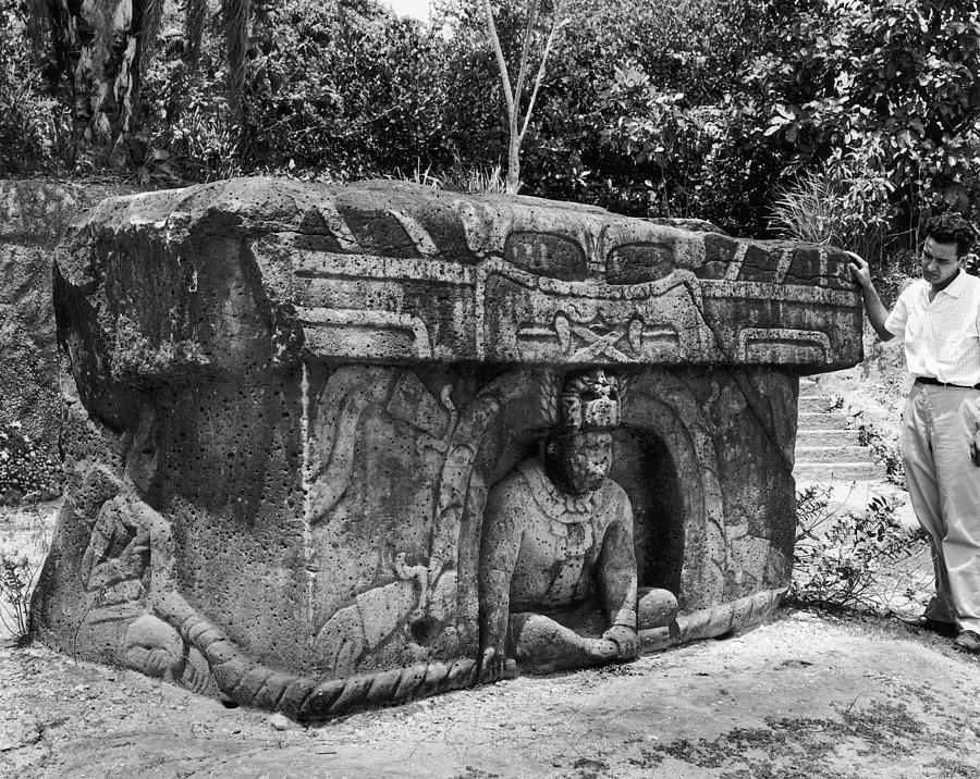 Prehistoric Photograph - Mexico: Olmec Monument #3 by Granger