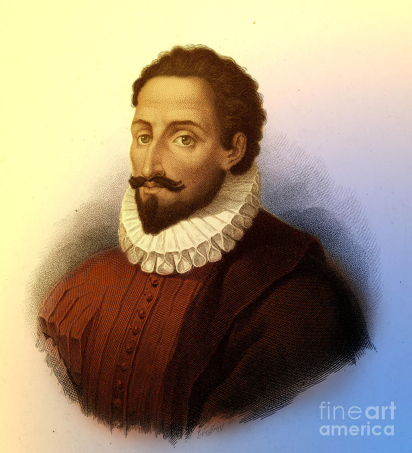Portrait Photograph - Miguel De Cervantes, Spanish Author #3 by Photo Researchers