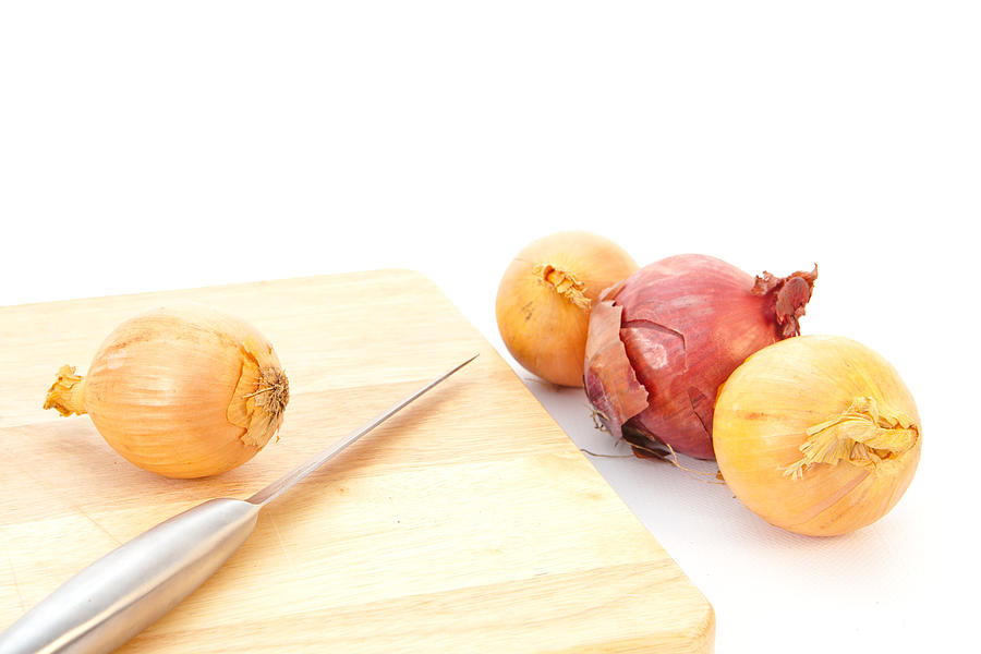 Knife Still Life Photograph - Onions #3 by Tom Gowanlock