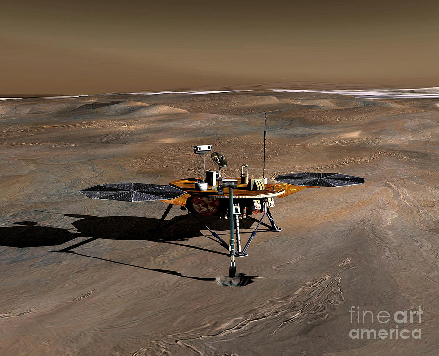 Phoenix Mars Lander #3 Digital Art by Stocktrek Images