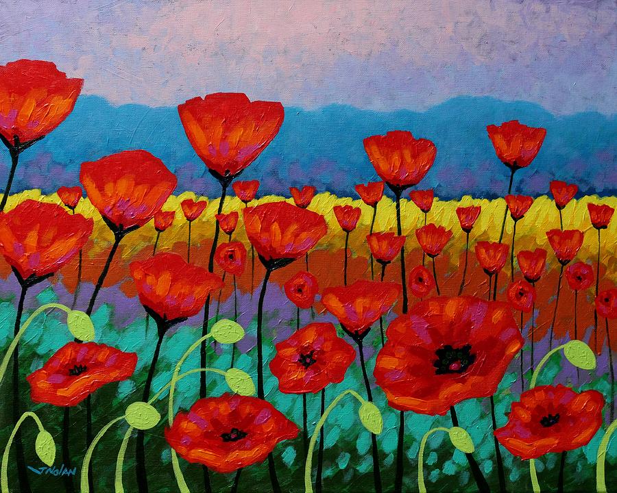 Poppy Painting - Poppy Field #5 by John  Nolan