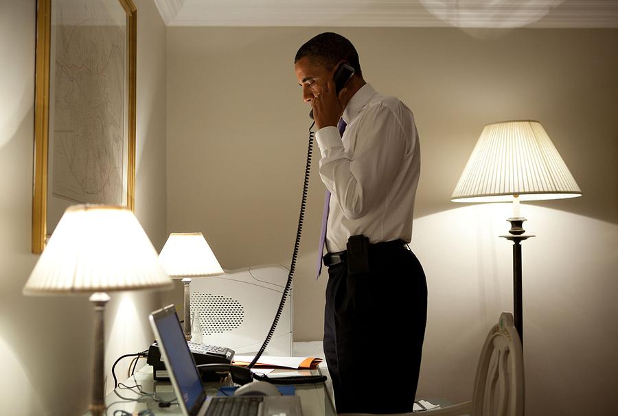 White House Photograph - President Barack Obama Talks #3 by Everett