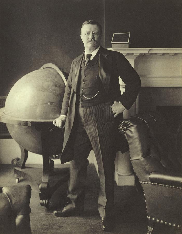 Portrait Photograph - President Theodore Roosevelt 1858-1919 #3 by Everett