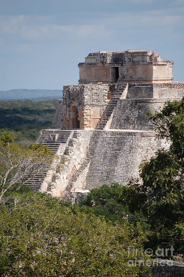 Pyramid of the Magician at Uxmal Mexico #1 Photograph by Shawn OBrien