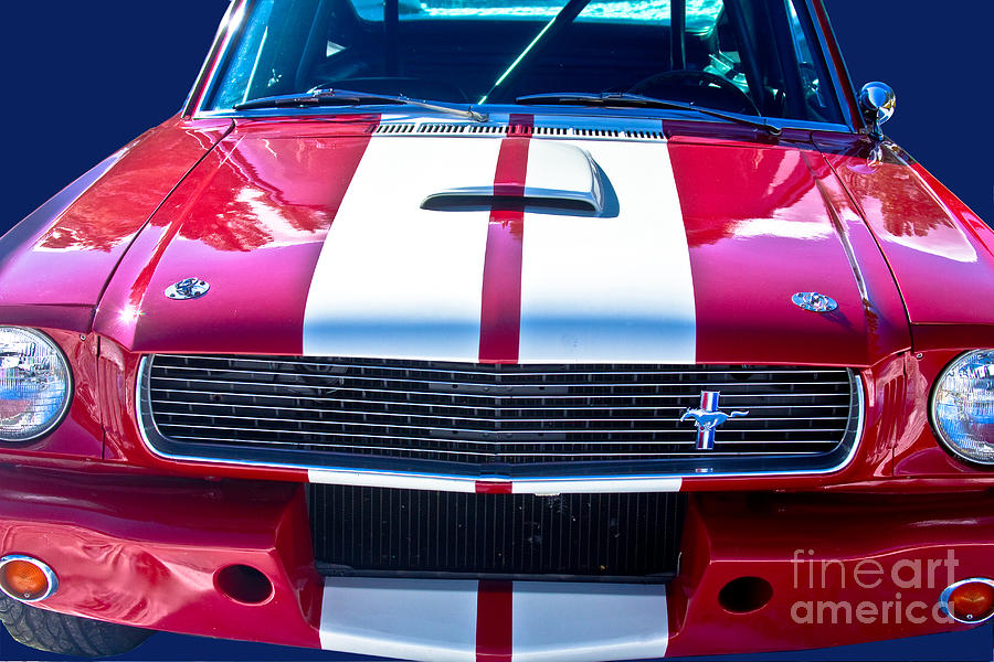 Red 1966 Ford Mustang Shelby #1 Photograph by James BO Insogna