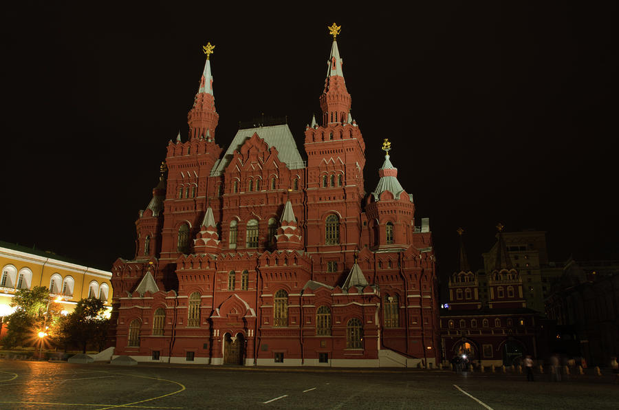Red Square in Moscow at night #3 Photograph by Michael Goyberg