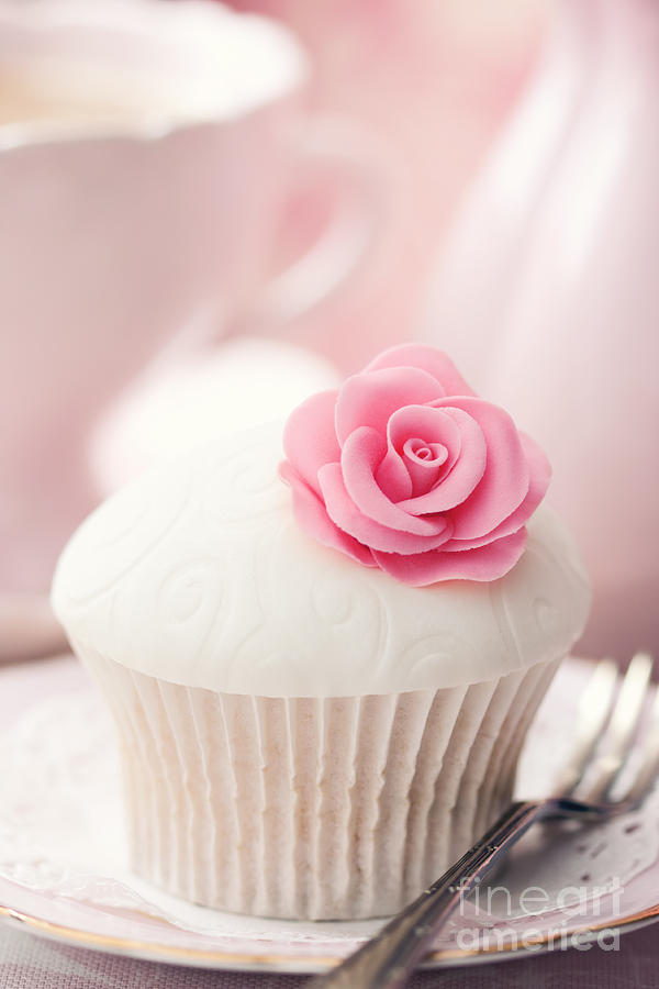 Cake Photograph - Rose cupcake #3 by Ruth Black