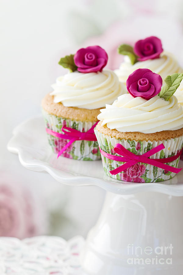 Rose Photograph - Rose cupcakes #3 by Ruth Black