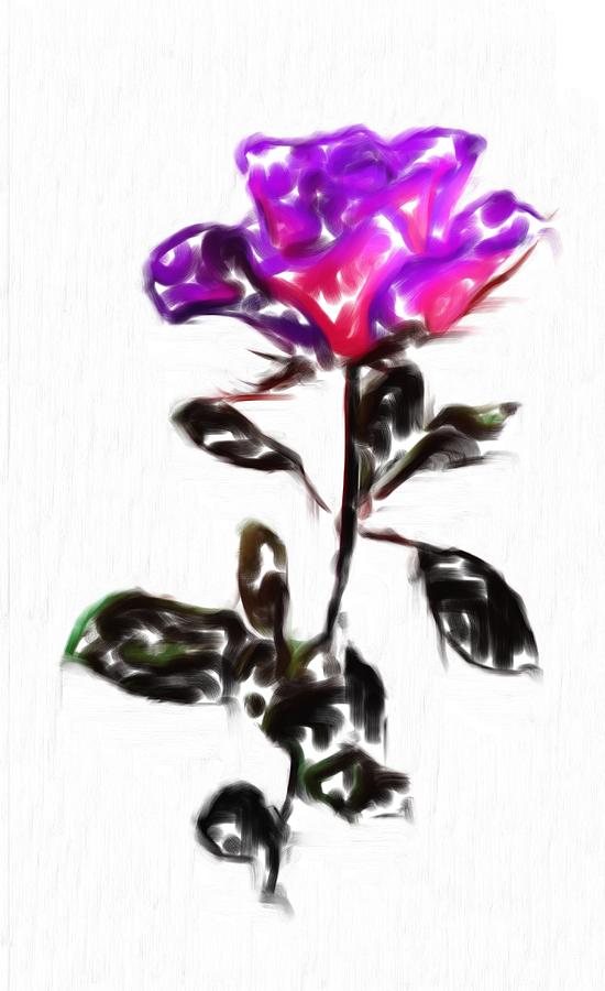Rose #3 Digital Art by Win Charles
